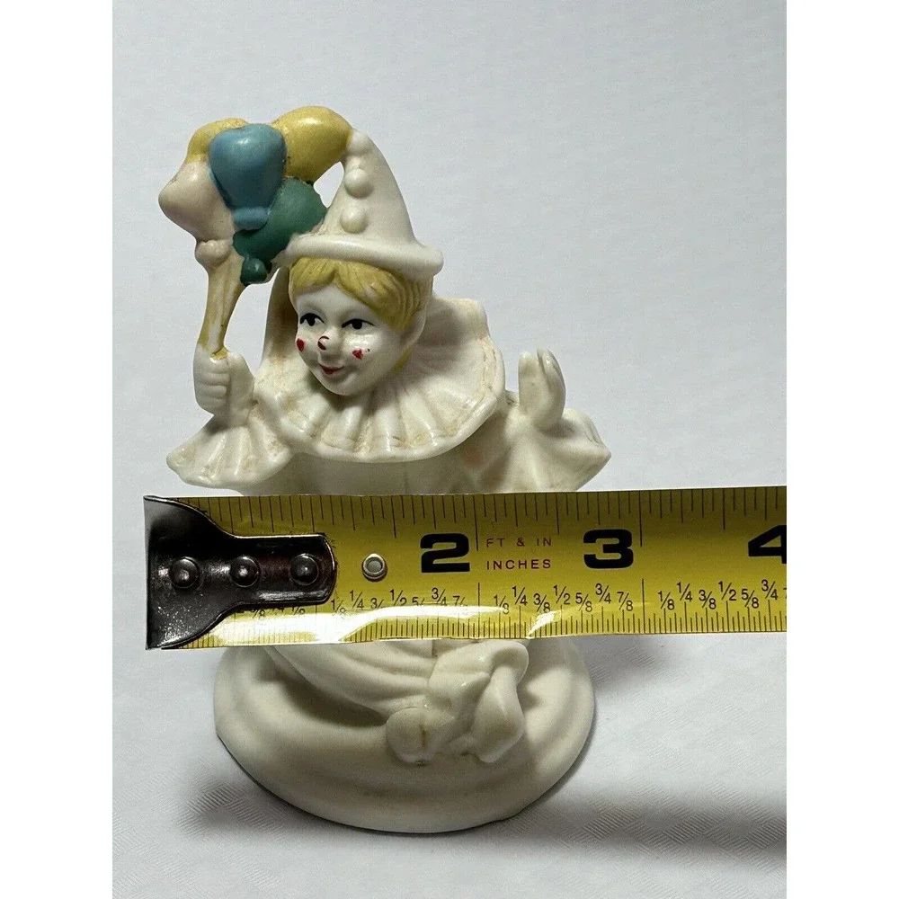 Vintage Ceramic‎ Hand Painted Clown with Balloons Figurine
